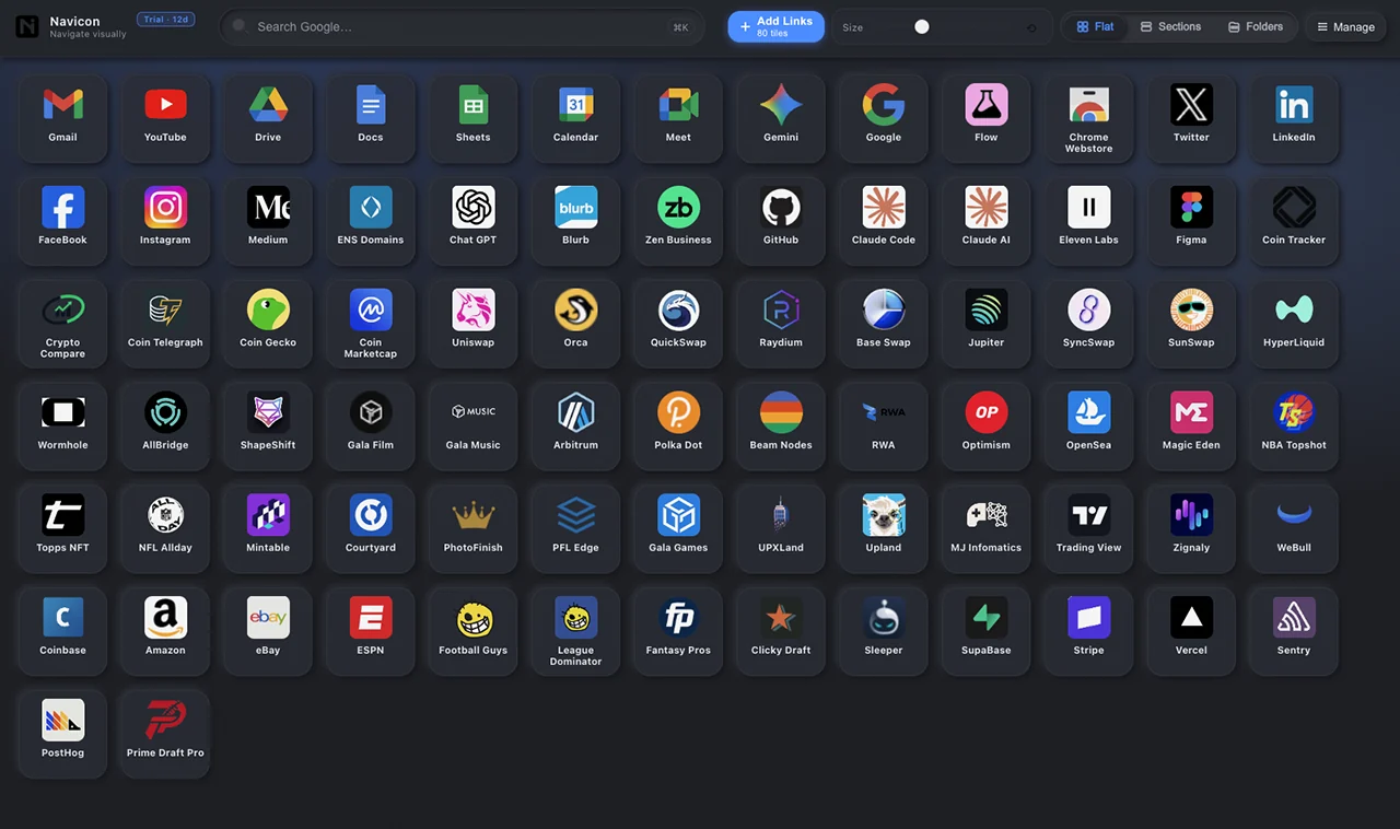 The same dashboard in the Soft Dark theme.